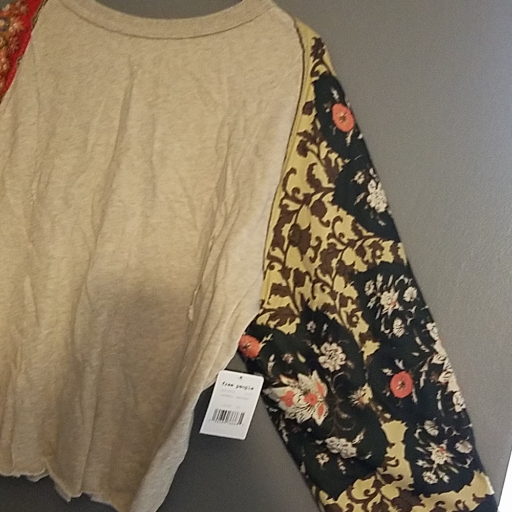 NWT Free People Vintage Affair Cotton Printed Swea - Picture 5 of 6